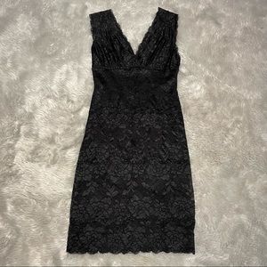 Guess Lace Black Fitted Mini Dress